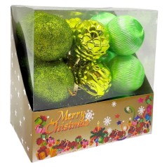 Новогодние украшения, шарики, 18 штук, диаметр 5,5 см, в коробке