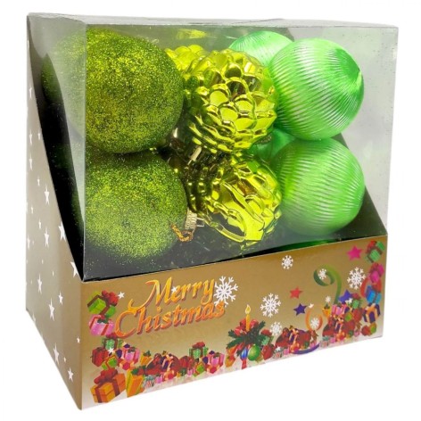 Новогодние украшения, шарики, 18 штук, диаметр 5,5 см, в коробке