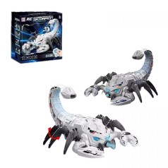 Скорпион на радиоуправлении 2 вида, подсветка, от батареек, звуки, парогенерация, проектор, ходит, мелодии, пульт 2.4 GHz, в коробке