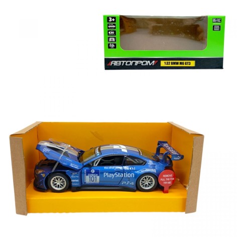Машина мет. 1:32 BMW M6 GT3, батар., свет, звук, откр. двери