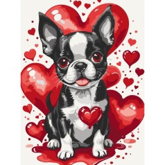 Картина по номерам "Ушастый Валентин" 30х40 см