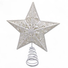 Верхушка для елки "Звезда", белая 23 см