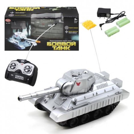 Іграшка на радіокеруванні "Бойовий танк", сріблястий