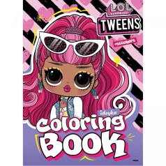 Книжка-раскраска со стикерами "Tweens Cherry"