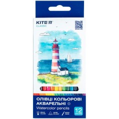 Карандаши цветные акварельные, 12 шт., Kite Classic