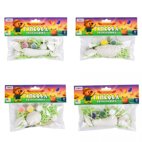 Гипсовая раскраска "Яркий огород" (микс)