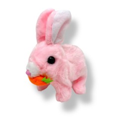 Заяц ходок с морковкой (Розовый)