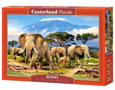 Пазлы "Слоны у подножия Килиманджаро", 1000 эл