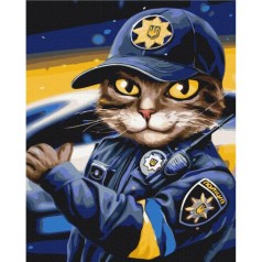 Картина по номерам "Полицейский кот ©Марианна Пащук"★★★