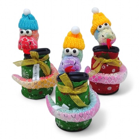 Копилка символ года, змея, высота 16 см, ОСВУЧЕНИЕ УКРАИНСКИМ ЯЗЫКОМ, поет песню, микс, 1 штука