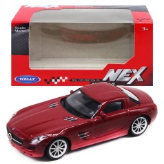 Машина металл 1:43 MERCEDES-BENZ SLS AMG красная