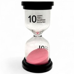 Пісочний годинник на 10 хв (рожевий)