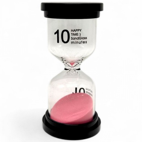 Пісочний годинник на 10 хв (рожевий)