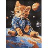 Алмазная мозаика "Звездный котик" 30х40 см