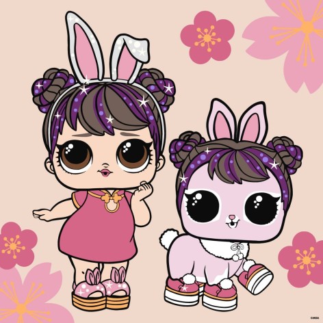 Картина по номерам "L.O.L. Surprise! Chinese New Year Doll & Pet" 40х40 см