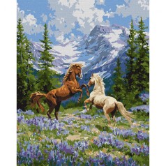 Картина по номерам "Свободная пара в лесу" 40х50см