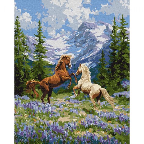 Картина по номерам "Свободная пара в лесу" 40х50см