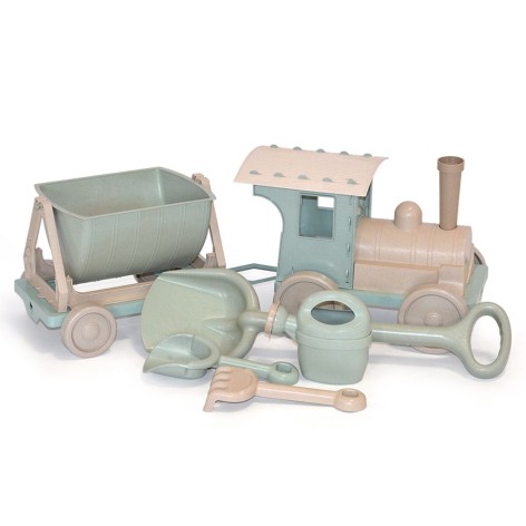 Поезд-конструктор с песочным набором №1 (75×25×25 см, подвижные элементы)