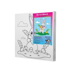 Дитячий набір для розпису "Веселий зайчик" 25*25