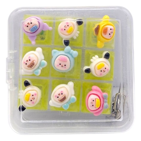 КЛАВИАТУРА-БРЕЛОК LED 9 КНОПОК (Шляпки) микс