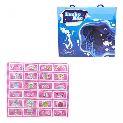 Набор украшений адвент-календарь, 24 окошка, в коробке.