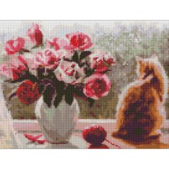 Алмазная мозаика "Уютный вечер дома" 30х40см