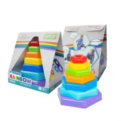Уценка. Развивающая игрушка "Пирамидка-радуга" 7 элементов  - нет одного цвета