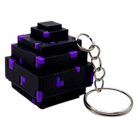 3D Брелоки MINECRAFT / МАЙНКРАФТ DRAGON EGG / ЯЙЦО ДРАКОНА KEYCHAIN, 3D печать