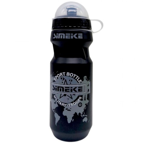 Пляшка для води 650 мл, діаметр 6 см, в пакеті  (ЧОРНА)