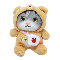 Мягкая игрушка "Котенок в костюмчике" (бежевый)