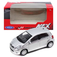Машина металл 1:43 TOYOTA YARIS серая