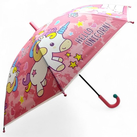 Зонт детский (длина 65 см, диаметр - 75 см) розовый