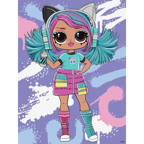 Картина по номерам "Tweens LOL Skate Dance Emma Emo" 30х40 см