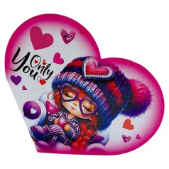 Открытка поздравительная "Валентинка" 17,3х9.4 см