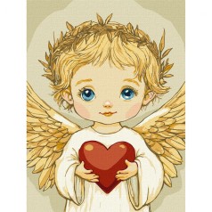 Картина по номерам "Сердце ангела" 30х40см