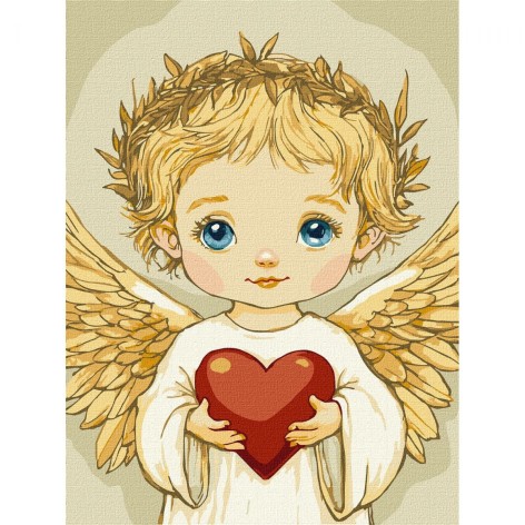 Картина по номерам "Сердце ангела" 30х40см