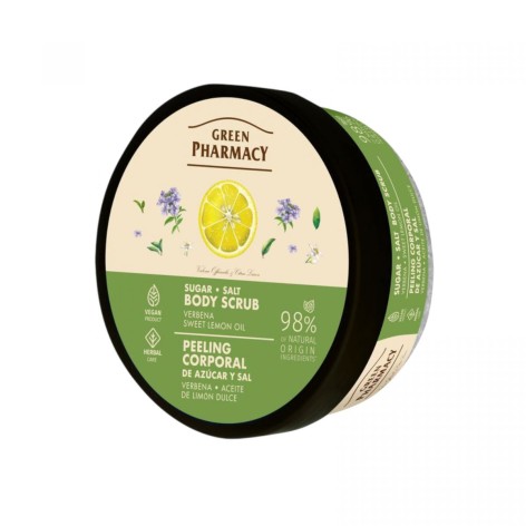 Green Pharmacy скраб д/тела 200мл сахарно-солевой Вербена и масло сладкого лимона