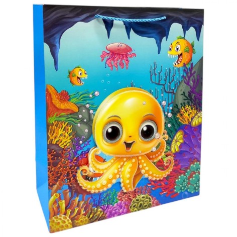 Пакет подарунковий, 32х26х12 см (ВОСЬМИНІЖКА)