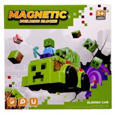 Магнитный конструктор "MINECRAFT" машинки (КРИПЕР)