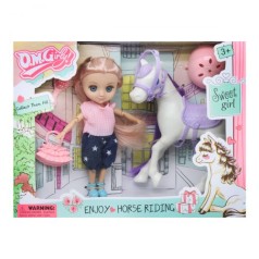 Игровой набор "Кукла Мия с конем", фиолетовый
