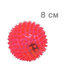 Мячик с шипами, красный, 8 см