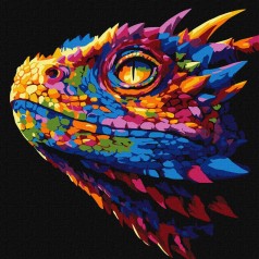 Картина по номерам "Яркий дракон" 30х30 см