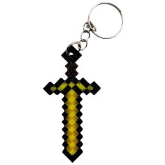 3D Брелоки MINECRAFT / МАЙНКРАФТ SWORD TOOL / МЕЧ KEYCHAIN, ЗОЛОТОЙ, 3D печать