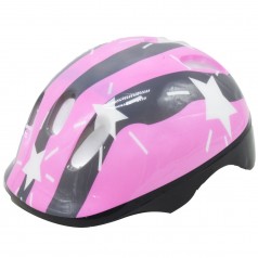 Детский защитный шлем для спорта, розовый со звездочками