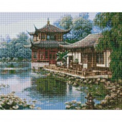 Алмазная мозаика "Китайский домик"