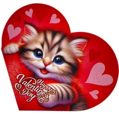 Открытка поздравительная "Валентинка" 13,1х7,1 см (10 штук)