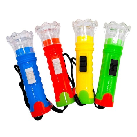 Брелок фонарик цветок острый разноцветный 9 см