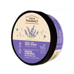 Green Pharmacy скраб д/тела 200мл сахарно-солевой Лаванда и масло льна