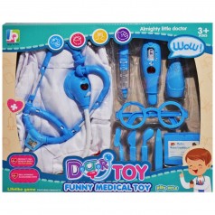 Набор врача "Doctor Toy' с костюмом, голубой