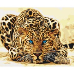 Картина по номерам "Дикая кошка" ★★★★★